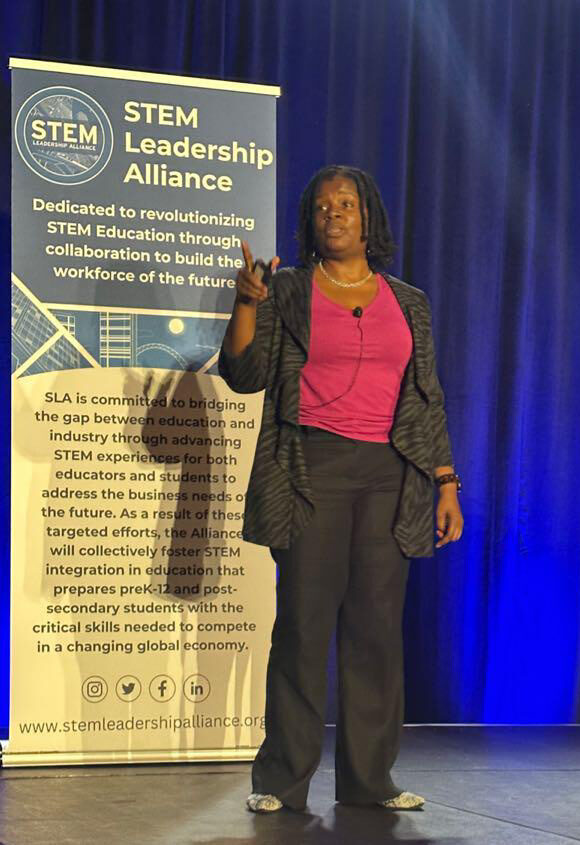 Dr. Pam Davis delivering an EdTalk at the STEM Leadership Alliance conference